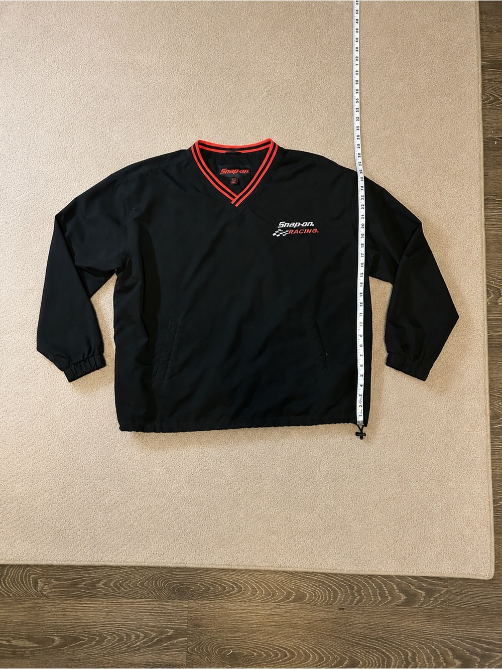 Snap-on Racing Black Pullover Jacket with Red Trim
